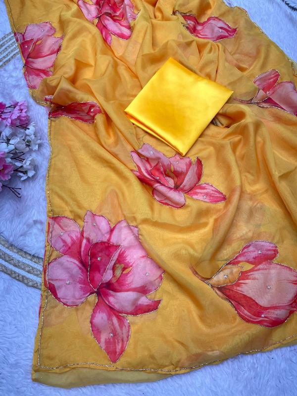 Svara floral digital print saree wholesale clothing india